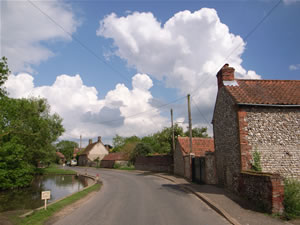 North Creake pond in summer